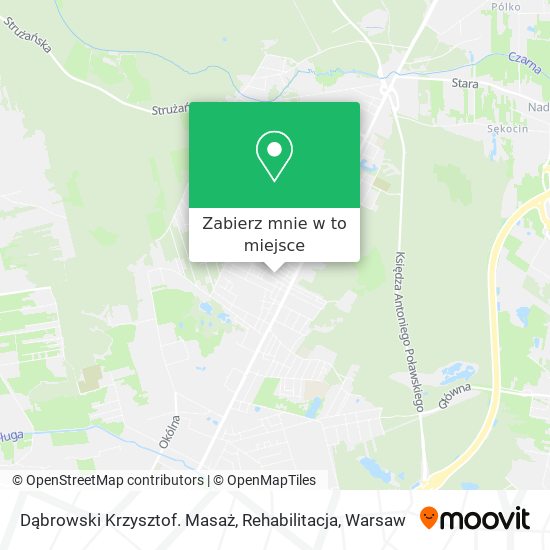 Mapa Dąbrowski Krzysztof. Masaż, Rehabilitacja