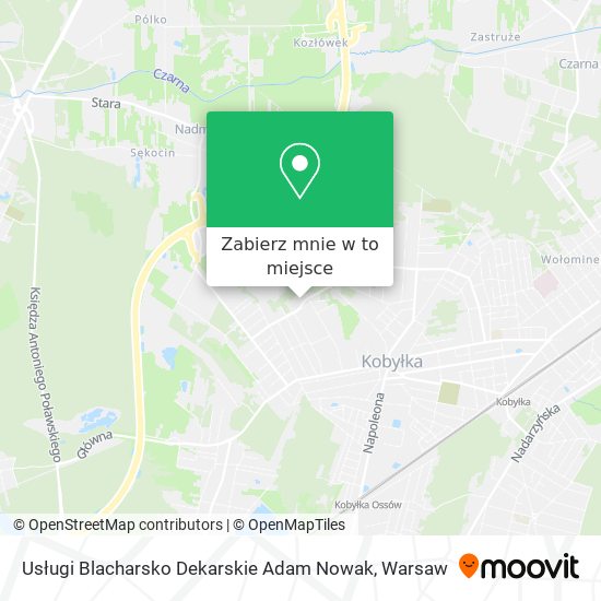 Mapa Usługi Blacharsko Dekarskie Adam Nowak