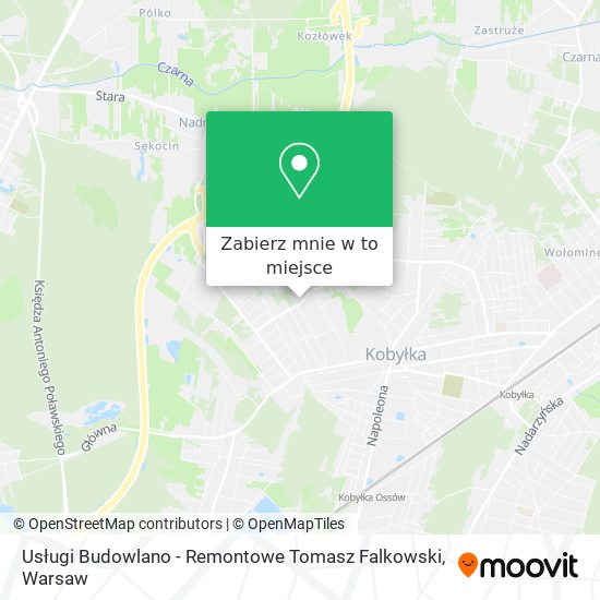 Mapa Usługi Budowlano - Remontowe Tomasz Falkowski