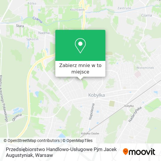 Mapa Przedsiębiorstwo Handlowo-Usługowe Pjm Jacek Augustyniak