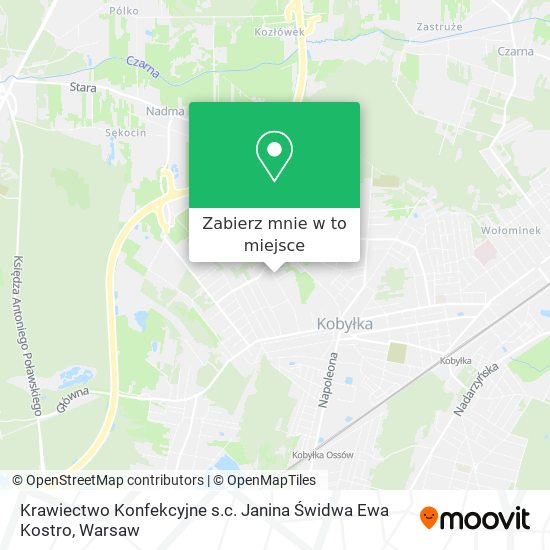 Mapa Krawiectwo Konfekcyjne s.c. Janina Świdwa Ewa Kostro