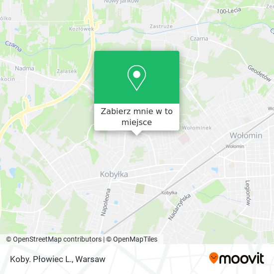 Mapa Koby. Płowiec L.