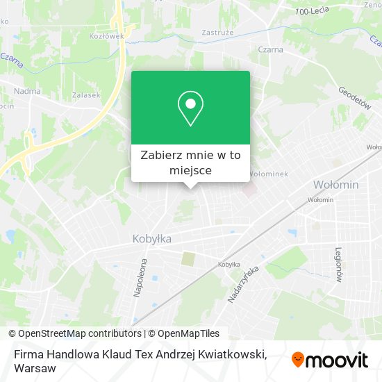 Mapa Firma Handlowa Klaud Tex Andrzej Kwiatkowski