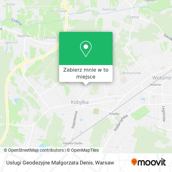 Mapa Usługi Geodezyjne Małgorzata Denis