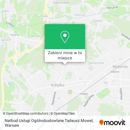 Mapa Natbud Usługi Ogólnobudowlane Tadeusz Mowel