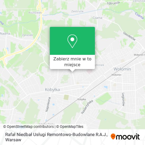 Mapa Rafał Niedbał Usługi Remontowo-Budowlane R.A.J.