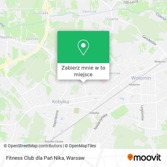 Mapa Fitness Club dla Pań Nika