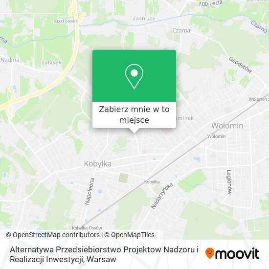 Mapa Alternatywa Przedsiebiorstwo Projektow Nadzoru i Realizacji Inwestycji