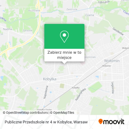 Mapa Publiczne Przedszkole nr 4 w Kobyłce