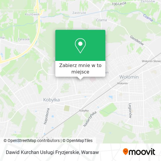 Mapa Dawid Kurchan Usługi Fryzjerskie