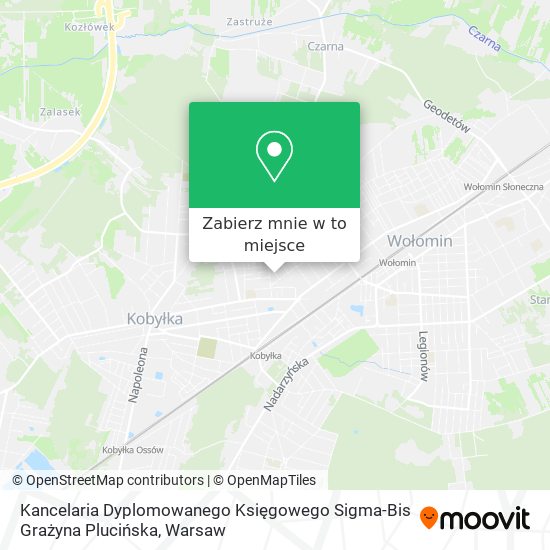 Mapa Kancelaria Dyplomowanego Księgowego Sigma-Bis Grażyna Plucińska