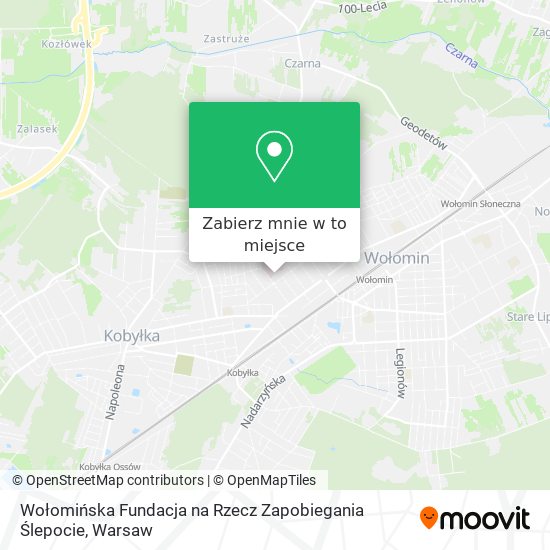 Mapa Wołomińska Fundacja na Rzecz Zapobiegania Ślepocie