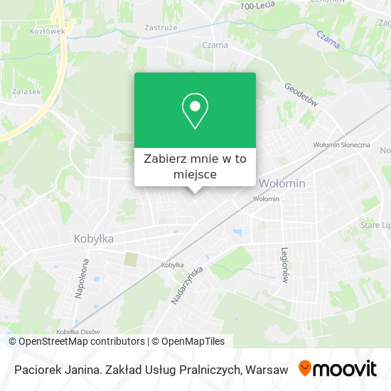 Mapa Paciorek Janina. Zakład Usług Pralniczych