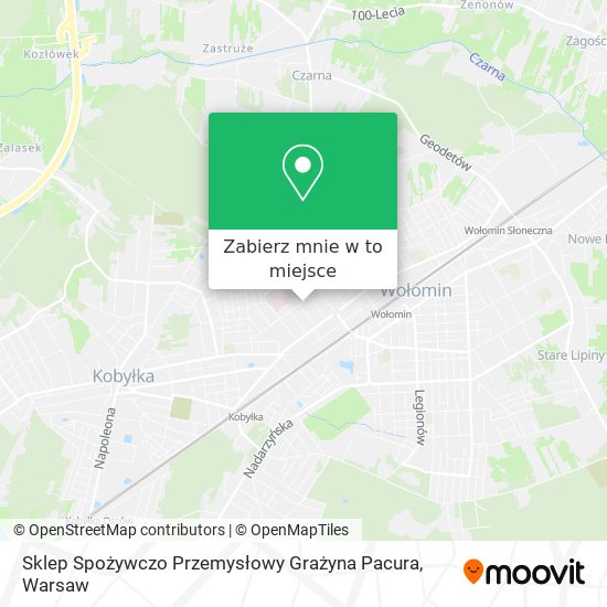 Mapa Sklep Spożywczo Przemysłowy Grażyna Pacura