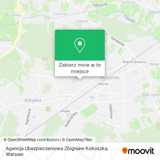 Mapa Agencja Ubezpieczeniowa Zbigniew Kokoszka