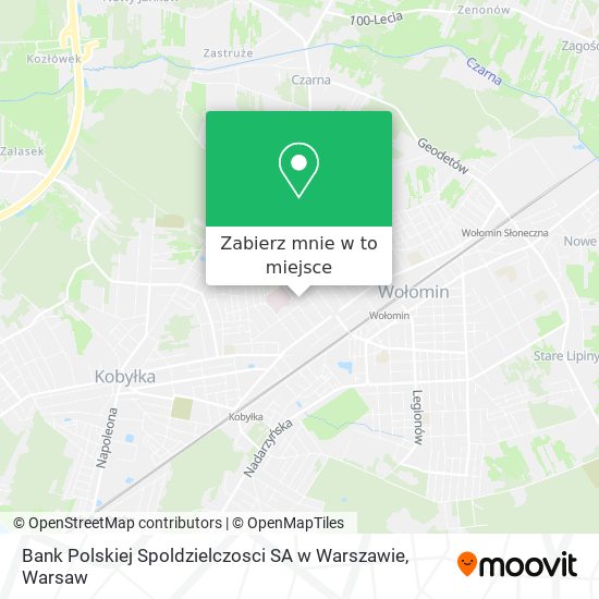 Mapa Bank Polskiej Spoldzielczosci SA w Warszawie