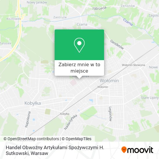 Mapa Handel Obwoźny Artykułami Spożywczymi H. Sutkowski