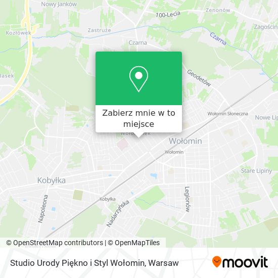 Mapa Studio Urody Piękno i Styl Wołomin