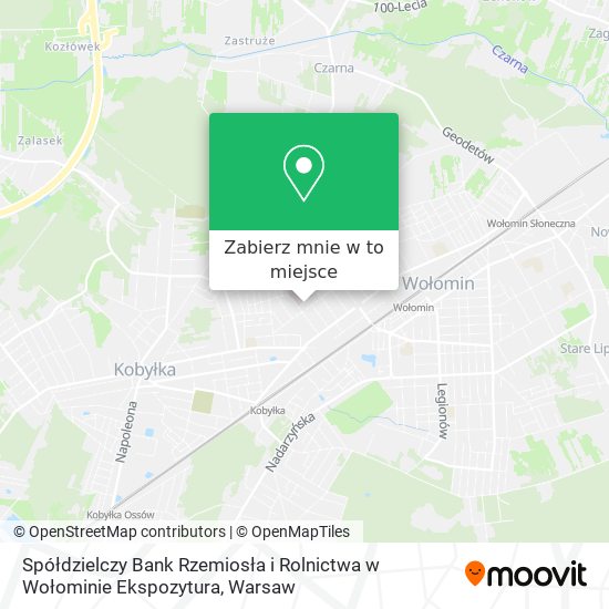 Mapa Spółdzielczy Bank Rzemiosła i Rolnictwa w Wołominie Ekspozytura