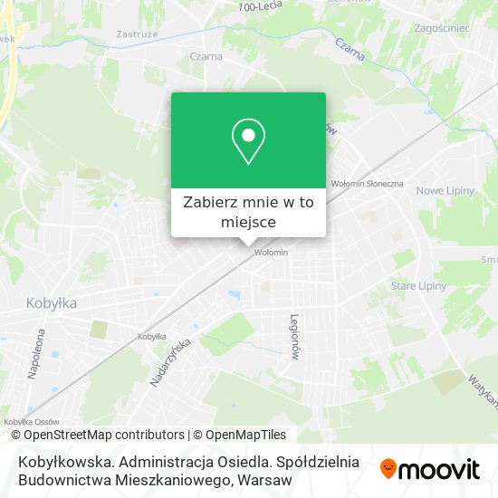 Mapa Kobyłkowska. Administracja Osiedla. Spółdzielnia Budownictwa Mieszkaniowego