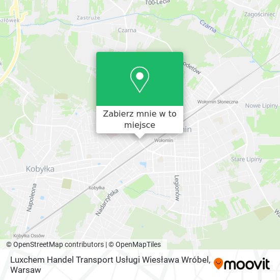 Mapa Luxchem Handel Transport Usługi Wiesława Wróbel