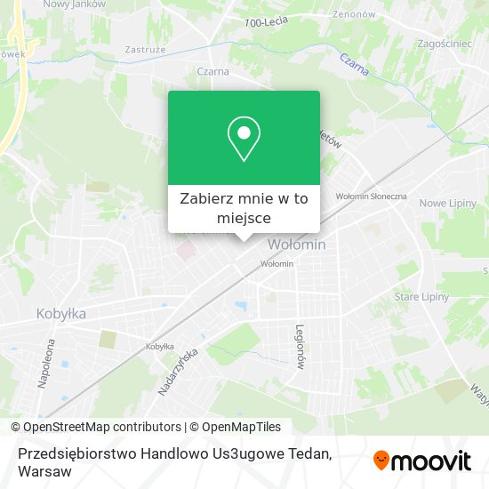 Mapa Przedsiębiorstwo Handlowo Us3ugowe Tedan