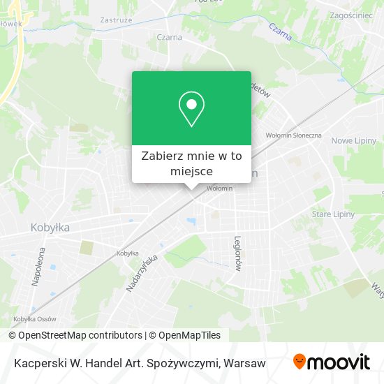 Mapa Kacperski W. Handel Art. Spożywczymi