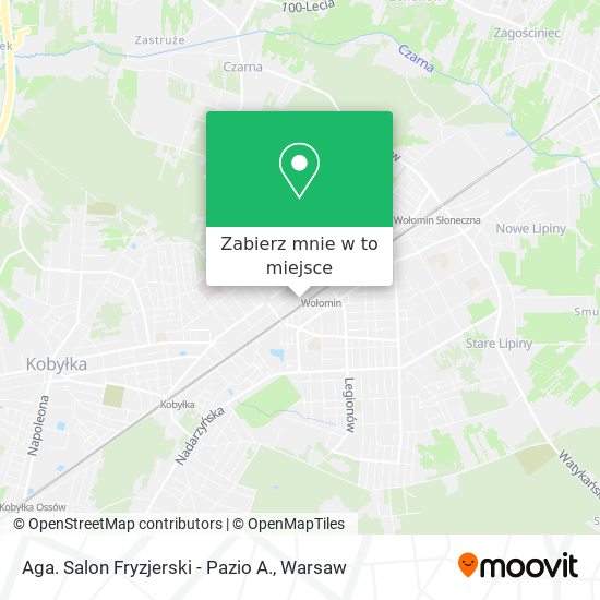 Mapa Aga. Salon Fryzjerski - Pazio A.