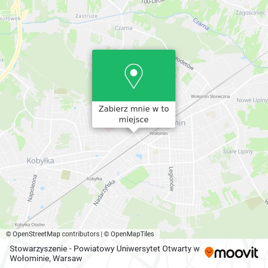 Mapa Stowarzyszenie - Powiatowy Uniwersytet Otwarty w Wołominie