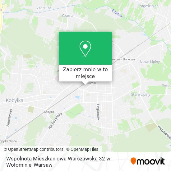 Mapa Wspólnota Mieszkaniowa Warszawska 32 w Wołominie