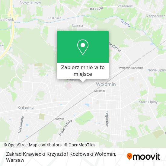 Mapa Zakład Krawiecki Krzysztof Kozłowski Wołomin