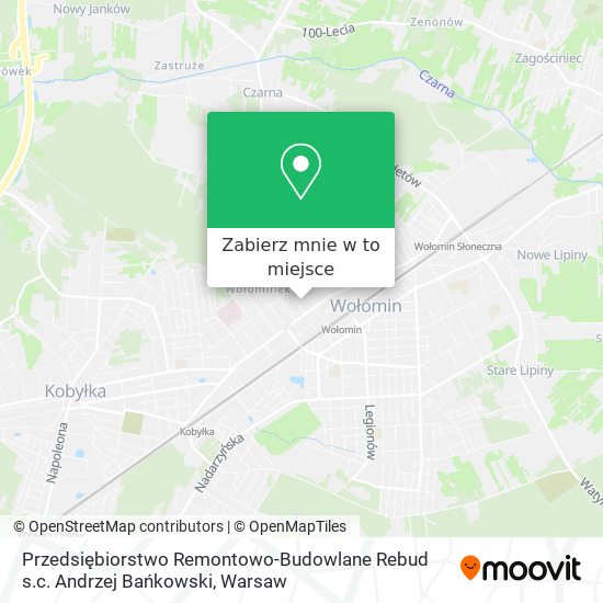 Mapa Przedsiębiorstwo Remontowo-Budowlane Rebud s.c. Andrzej Bańkowski