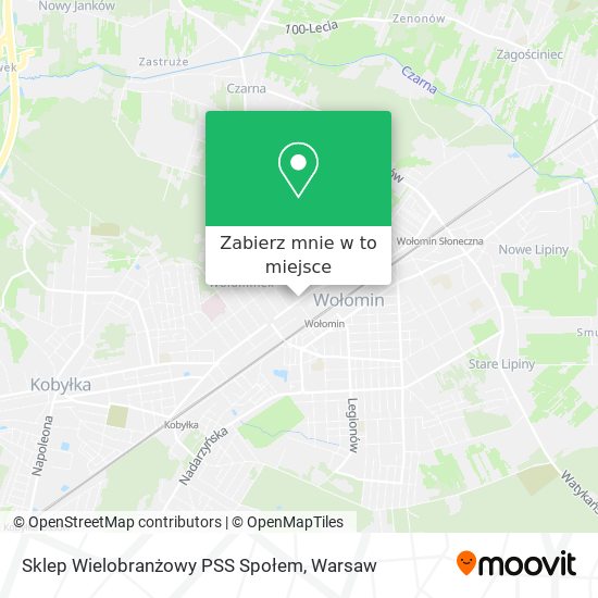 Mapa Sklep Wielobranżowy PSS Społem