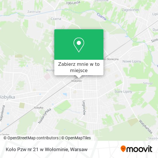 Mapa Koło Pzw nr 21 w Wołominie