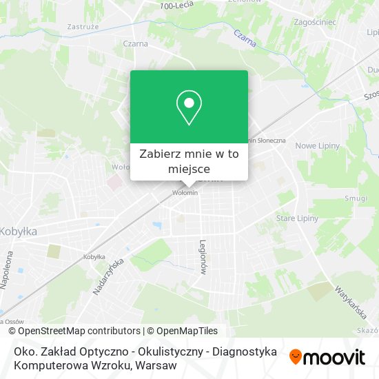 Mapa Oko. Zakład Optyczno - Okulistyczny - Diagnostyka Komputerowa Wzroku