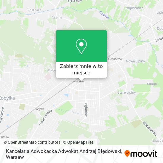 Mapa Kancelaria Adwokacka Adwokat Andrzej Błędowski