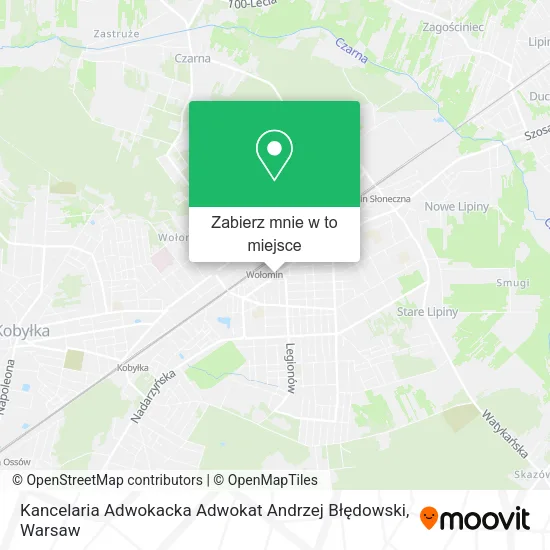 Mapa Kancelaria Adwokacka Adwokat Andrzej Błędowski
