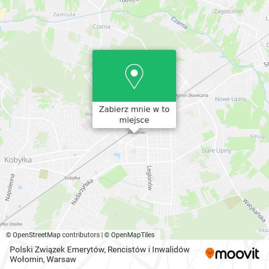 Mapa Polski Związek Emerytów, Rencistów i Inwalidów Wołomin