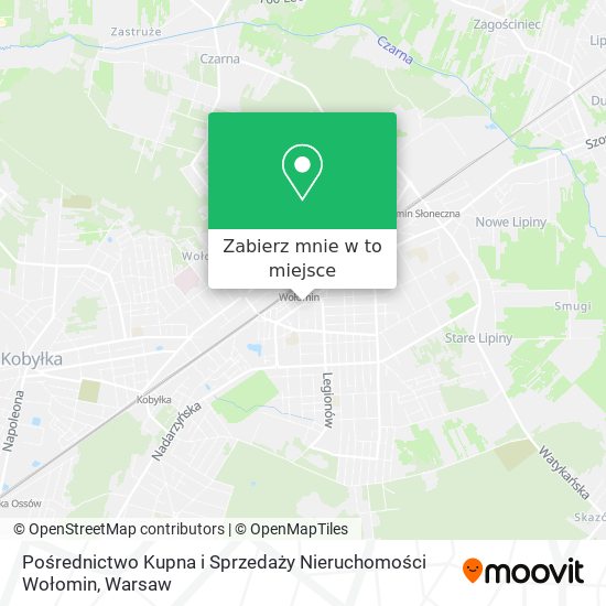 Mapa Pośrednictwo Kupna i Sprzedaży Nieruchomości Wołomin