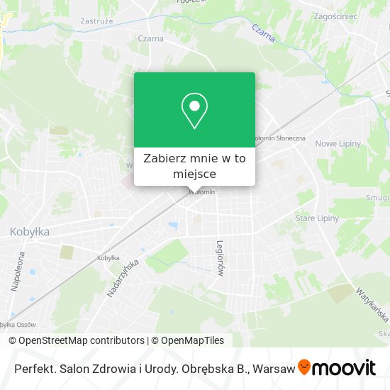 Mapa Perfekt. Salon Zdrowia i Urody. Obrębska B.