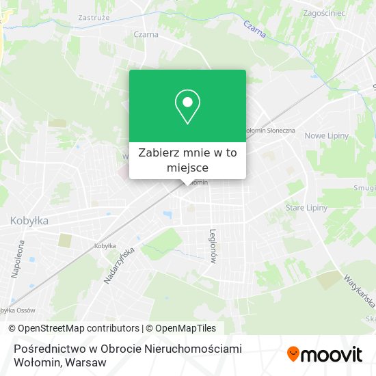 Mapa Pośrednictwo w Obrocie Nieruchomościami Wołomin