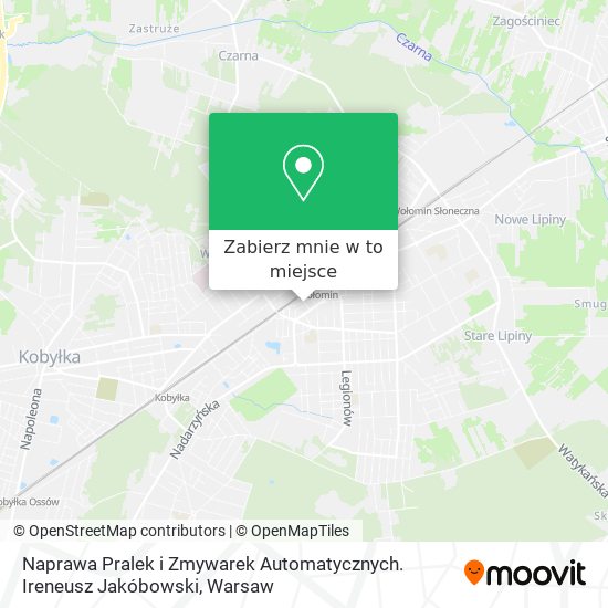 Mapa Naprawa Pralek i Zmywarek Automatycznych. Ireneusz Jakóbowski