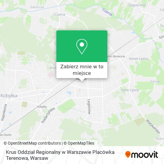 Mapa Krus Oddział Regionalny w Warszawie Placówka Terenowa