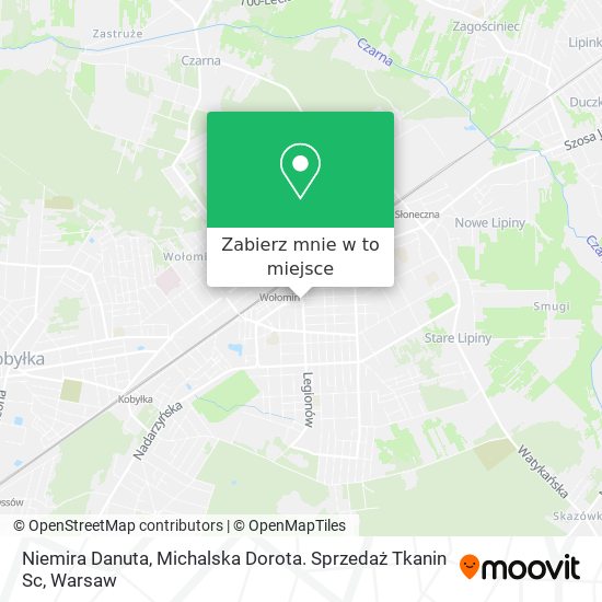 Mapa Niemira Danuta, Michalska Dorota. Sprzedaż Tkanin Sc