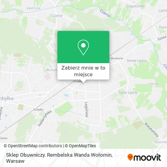 Mapa Sklep Obuwniczy. Rembelska Wanda Wołomin