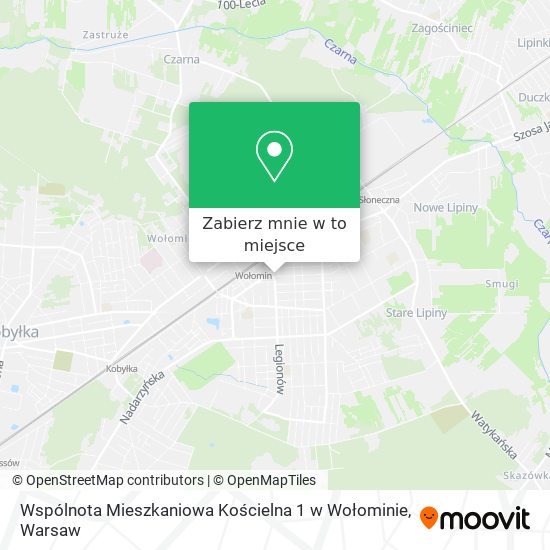 Mapa Wspólnota Mieszkaniowa Kościelna 1 w Wołominie