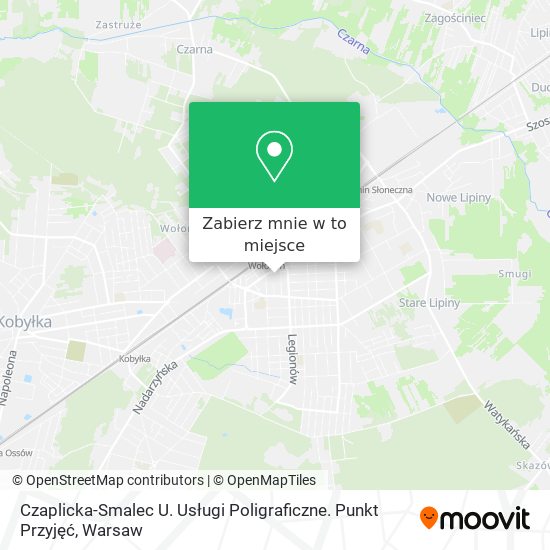 Mapa Czaplicka-Smalec U. Usługi Poligraficzne. Punkt Przyjęć