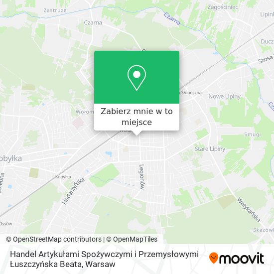 Mapa Handel Artykułami Spożywczymi i Przemysłowymi Łuszczyńska Beata