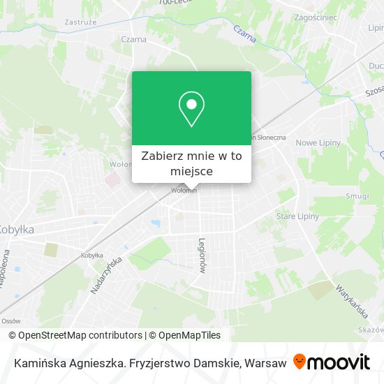 Mapa Kamińska Agnieszka. Fryzjerstwo Damskie