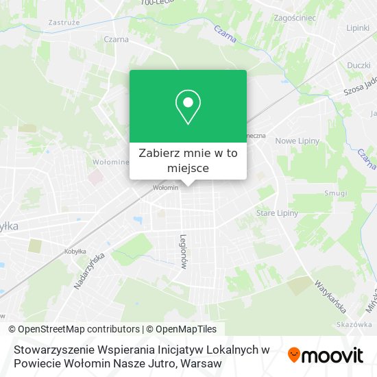 Mapa Stowarzyszenie Wspierania Inicjatyw Lokalnych w Powiecie Wołomin Nasze Jutro